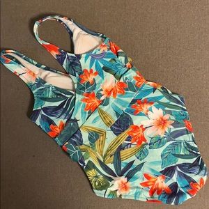 Lands' End Swim - Lands End floral printed wrap one piece NWOT Lands' End Swim - Lands End floral printed wrap one piece NWOT